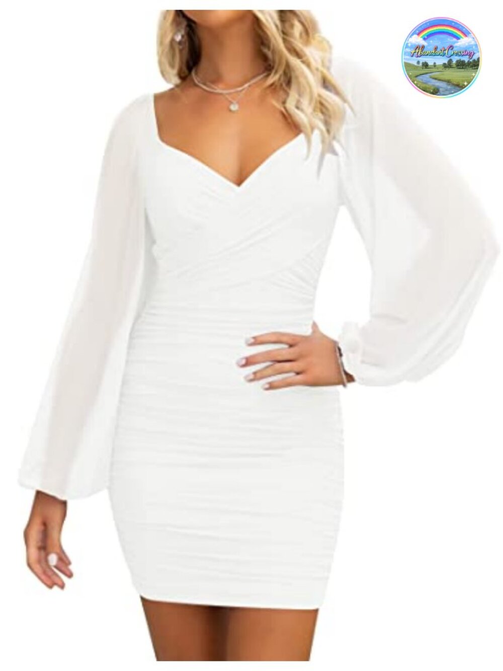 ZESICA Women's Fall Long Sleeve Cocktail Party Mini Dresses